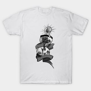 Time Petals - B&W T-Shirt